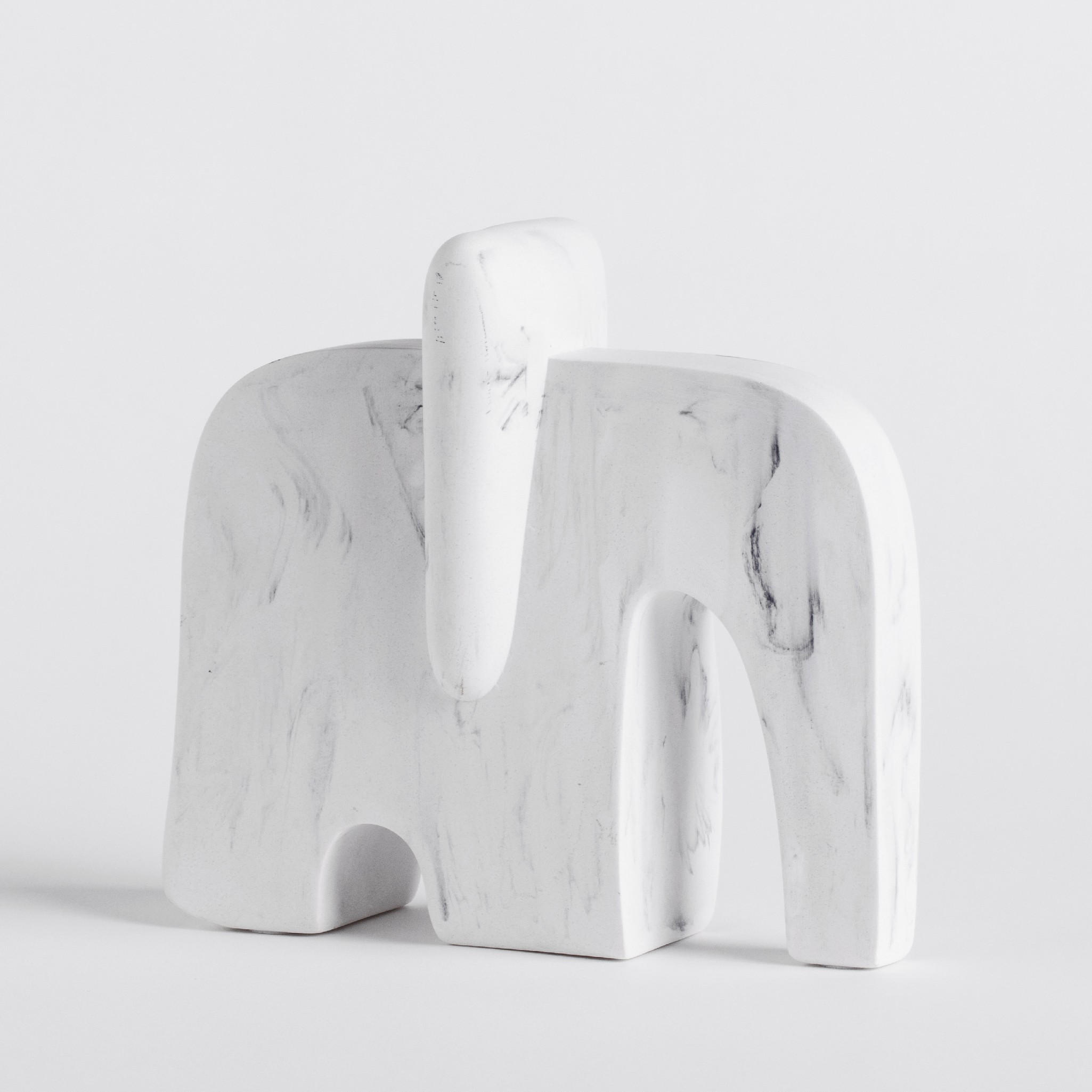 FIGUR Marblos - Weiß, Kunststoff (7.5/20.5/22cm) - home&you
