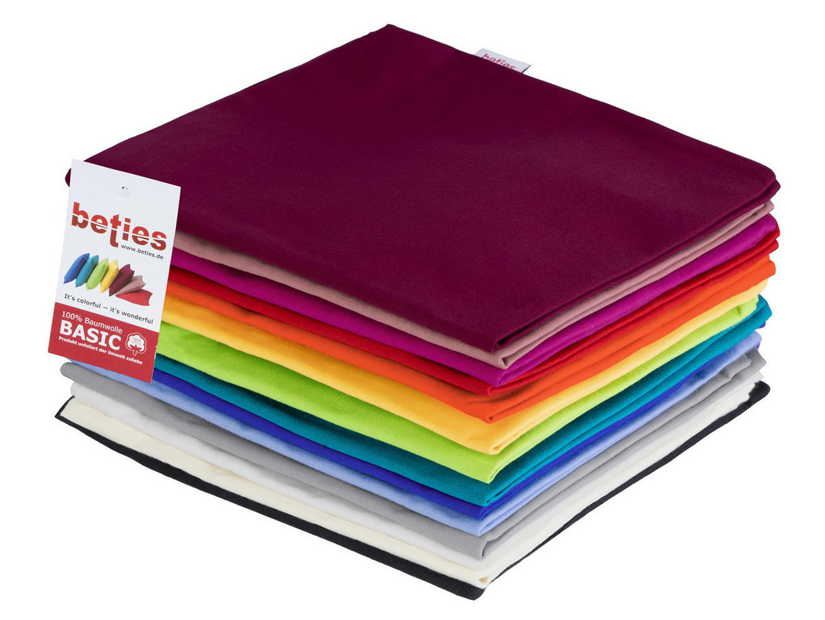 NACKENROLLENBEZUG Basic 100% Baumwolle hibiskus 40/15 cm - Beere, Textil (15/40cm) - beties Heimtextil