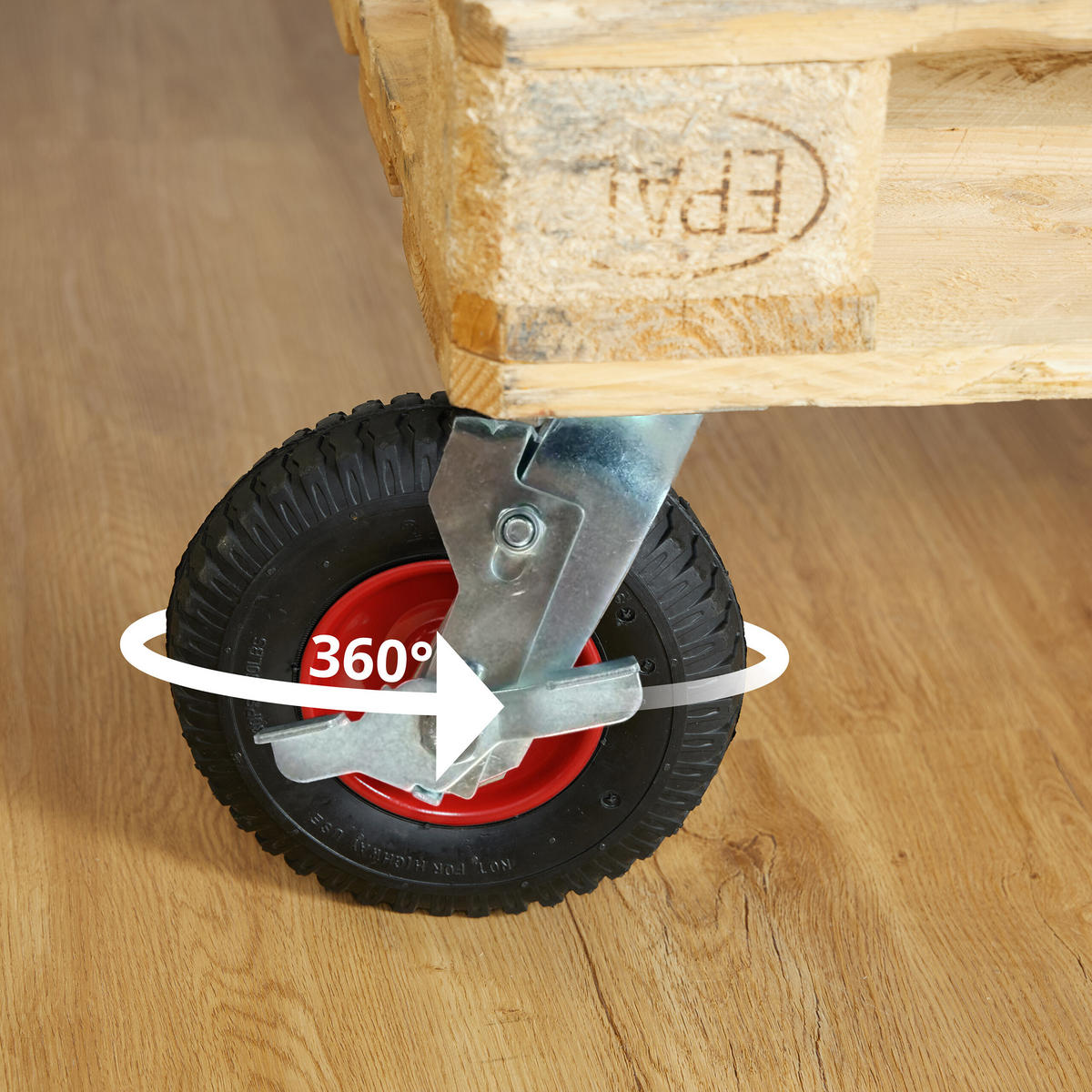 POJEZDOVÉ KOLO Černá Červená pneumatické s brzdou 120 kg - různobarevná, kov/plast (13.5/25/20cm) - Relaxdays