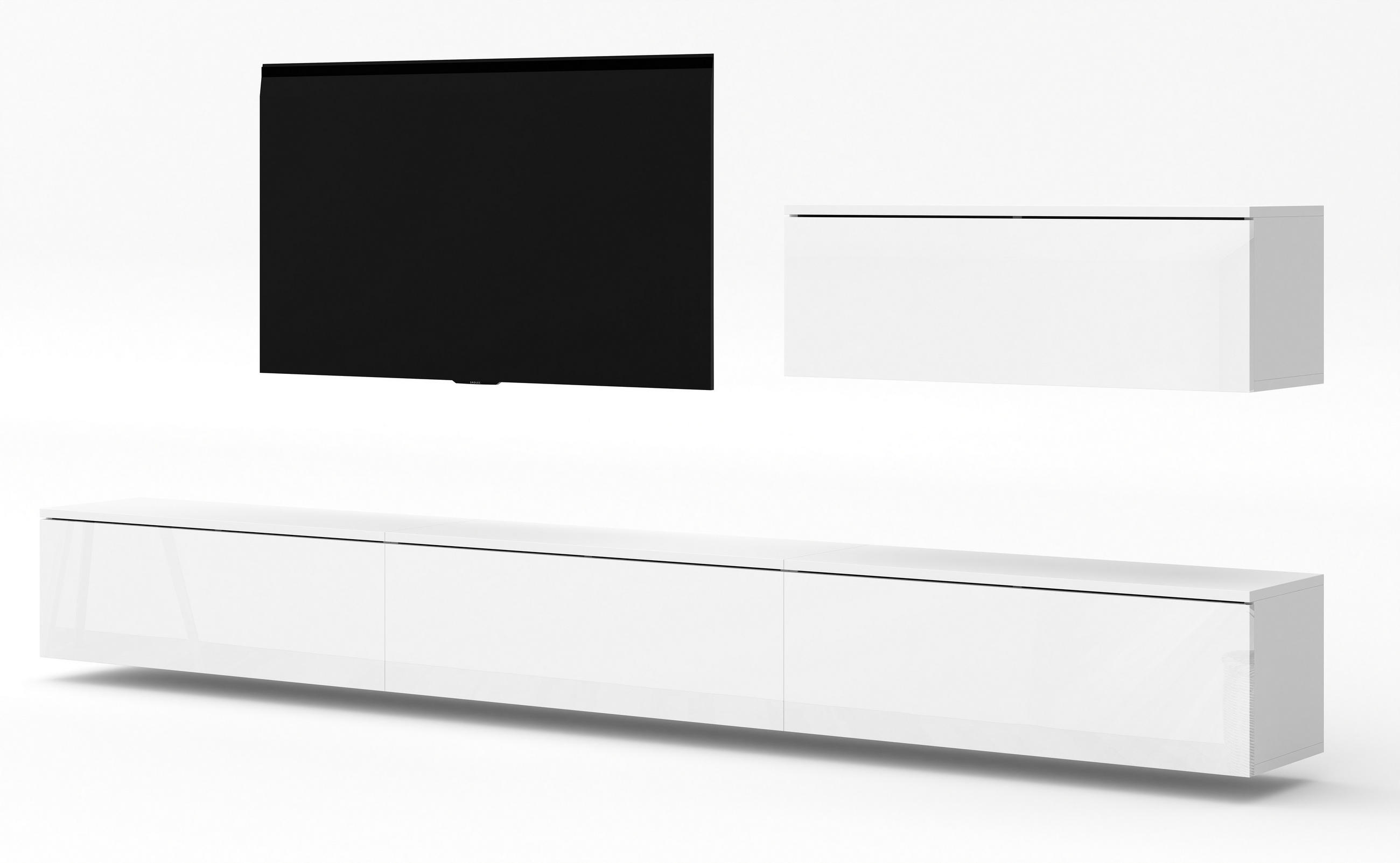 AX Living Wohnwand Weiß 300x68x32 cm