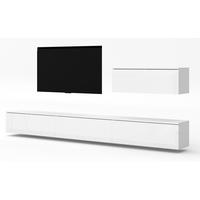 WOHNWAND Loriano IV Weiß, Matt/Hochglanz 300/68/32 cm Anbauwand - Weiß, Holzwerkstoff/Kunststoff (300/68/32cm) - AX Living