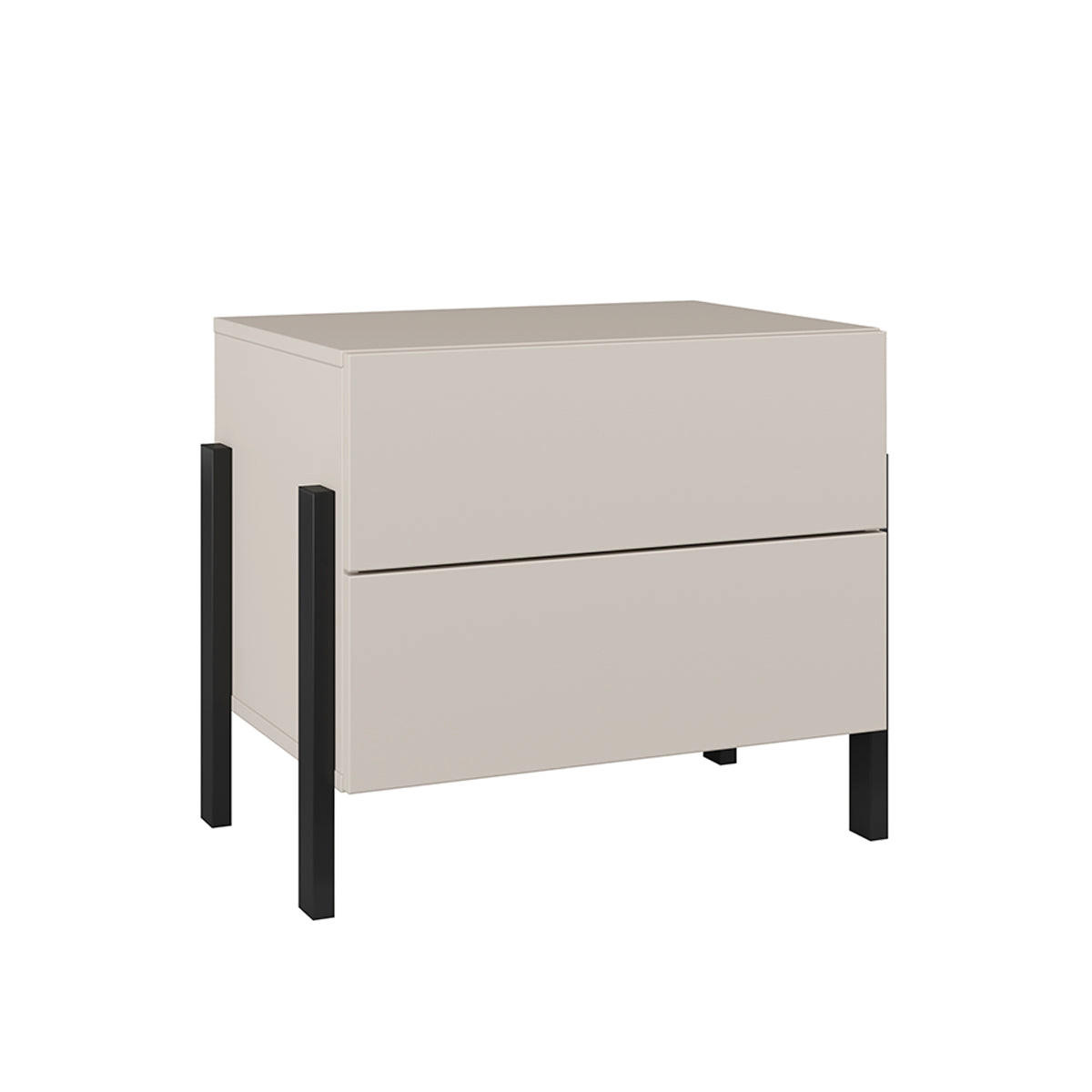 NOČNÝ STOLÍK Bérénice Kašmír - béžová, kompozitné drevo (59/58.5/40cm) - Petits-meubles