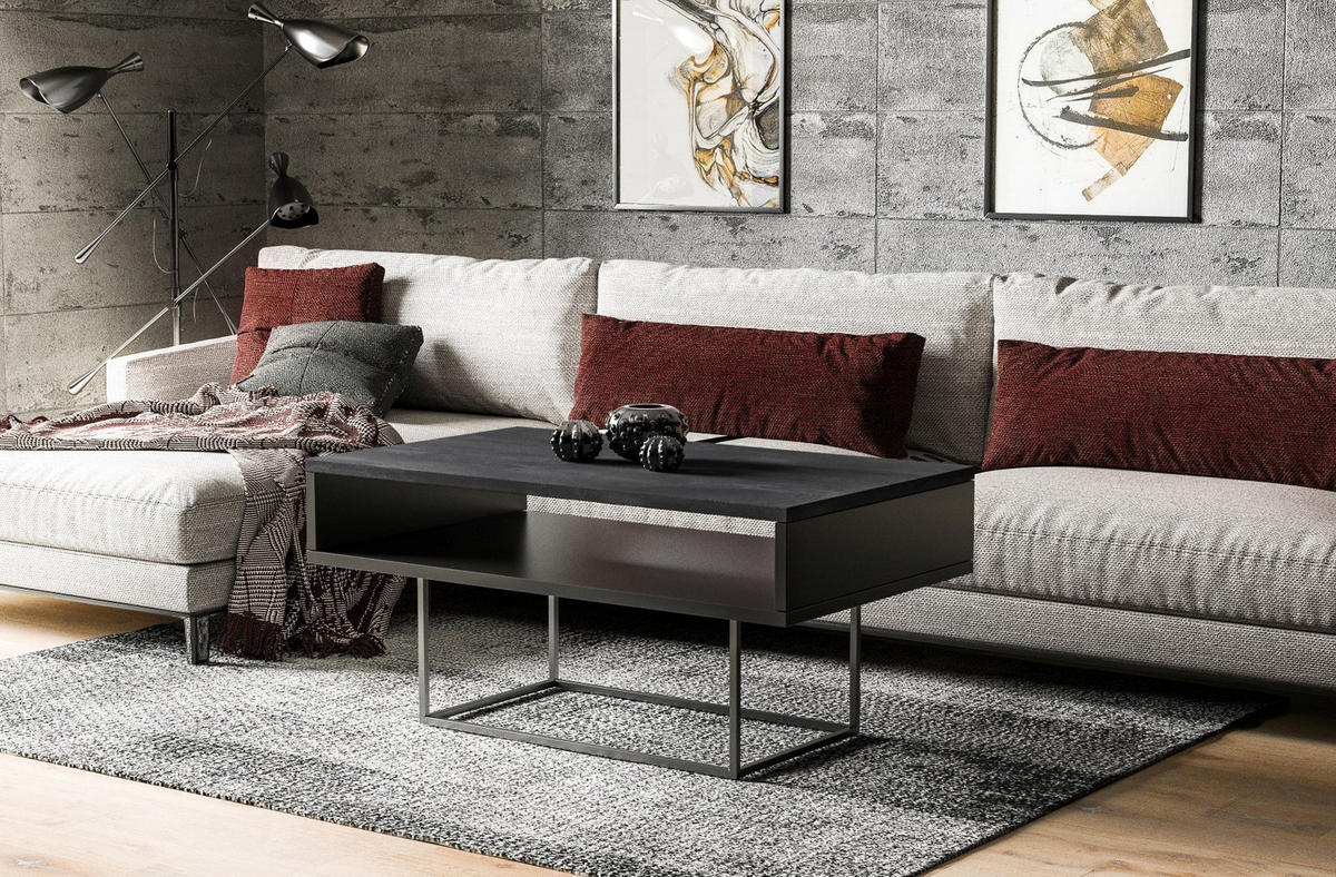 COUCHTISCH Enna - Graphitfarben, Holzwerkstoff (100/60/53cm) - Endo-Moebel