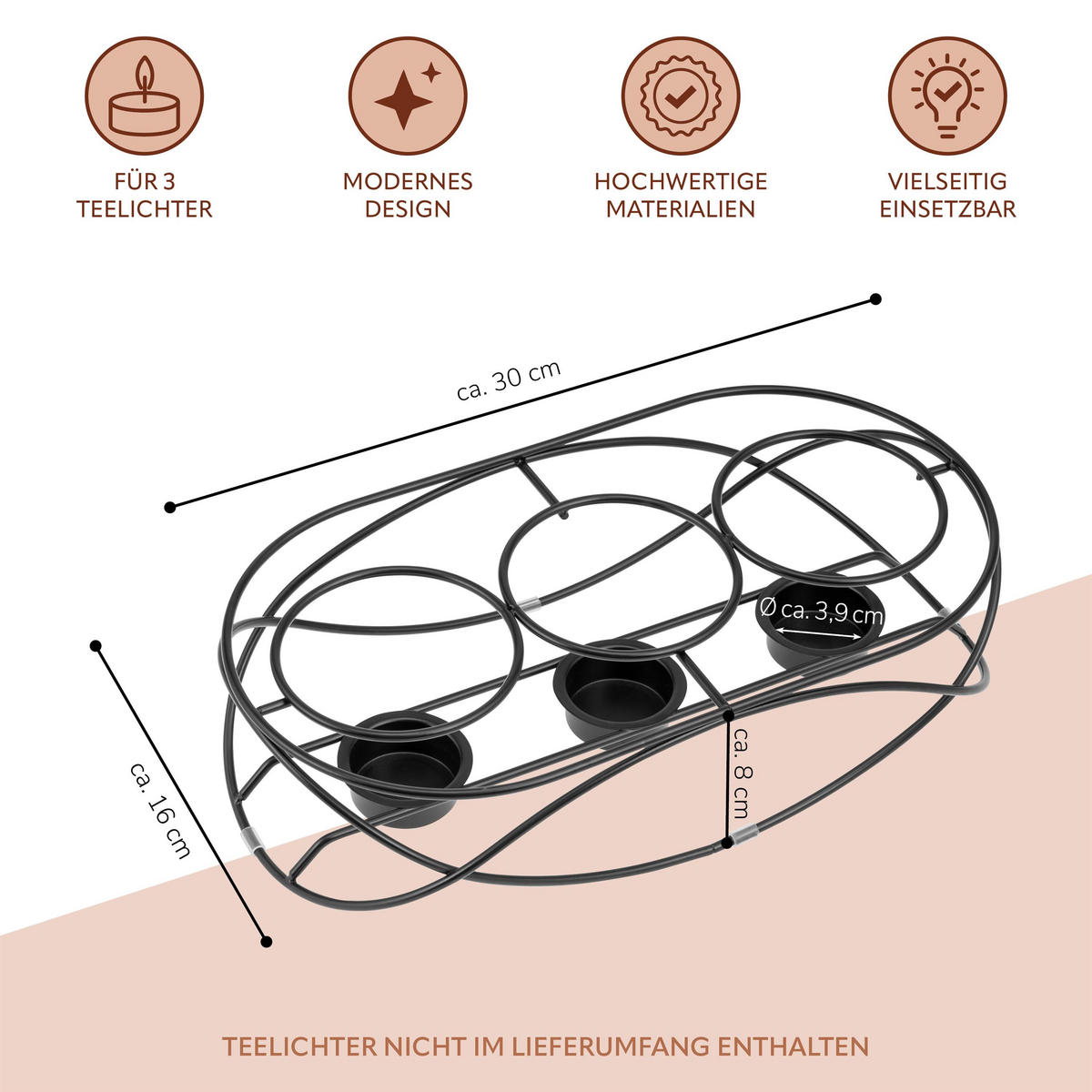SPEISEWÄRMER, schwarz - Schwarz, Metall (30/8cm) - bremermann