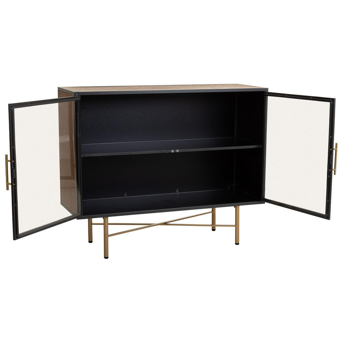 SIDEBOARD aus Holz 100x35x80 cm - Braun, Holz (100/80/35cm) - Wanderlust