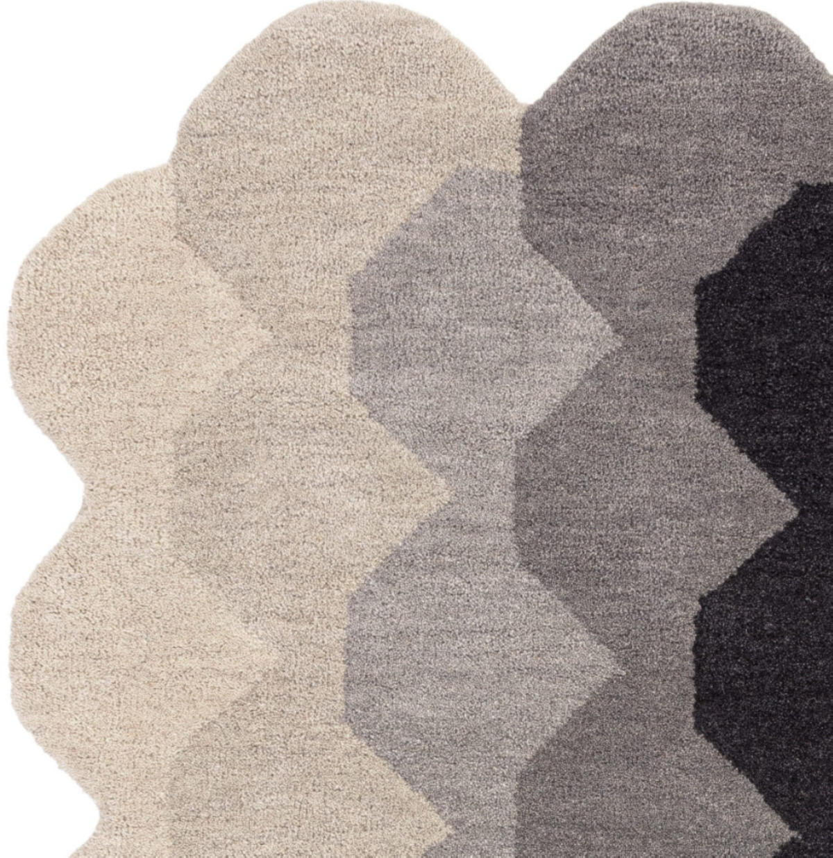 TEPPICH modern handgetuftet KERNEL Schwarz 66 x 200 cm - Schwarz, Naturmaterialien (66/200cm) - Novatrend