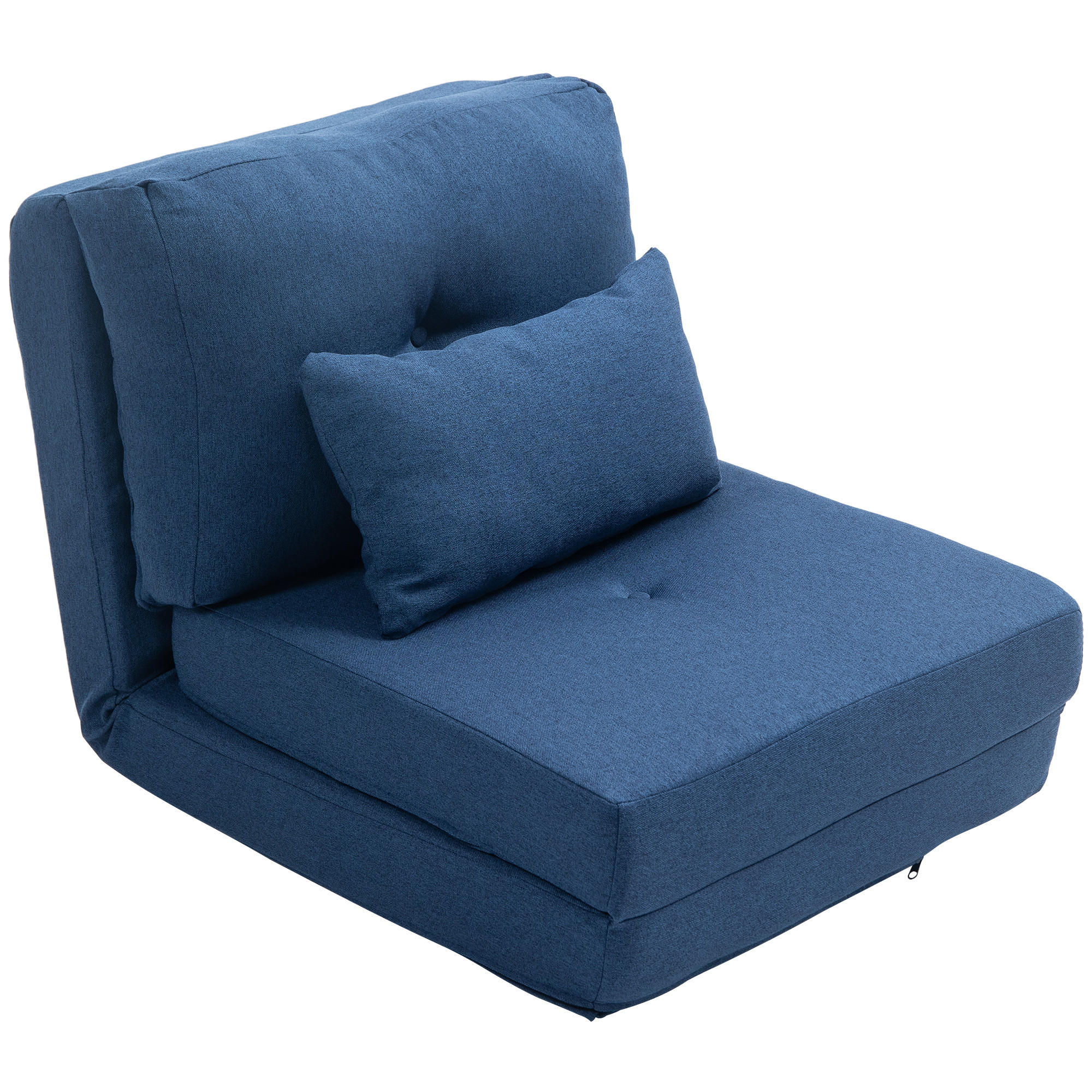 SCHLAFSESSEL DE-14581 mit 5-fach verstellbarer Rückenlehne Dunkelblau - Blau, Textil (80/56/60cm) - ComfortXL