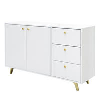 KOMMODE GALIO 100/112/41cm mit Schubladen 4 Türen Weiß - Weiß, Holzwerkstoff (100/112/41cm) - MASSENO