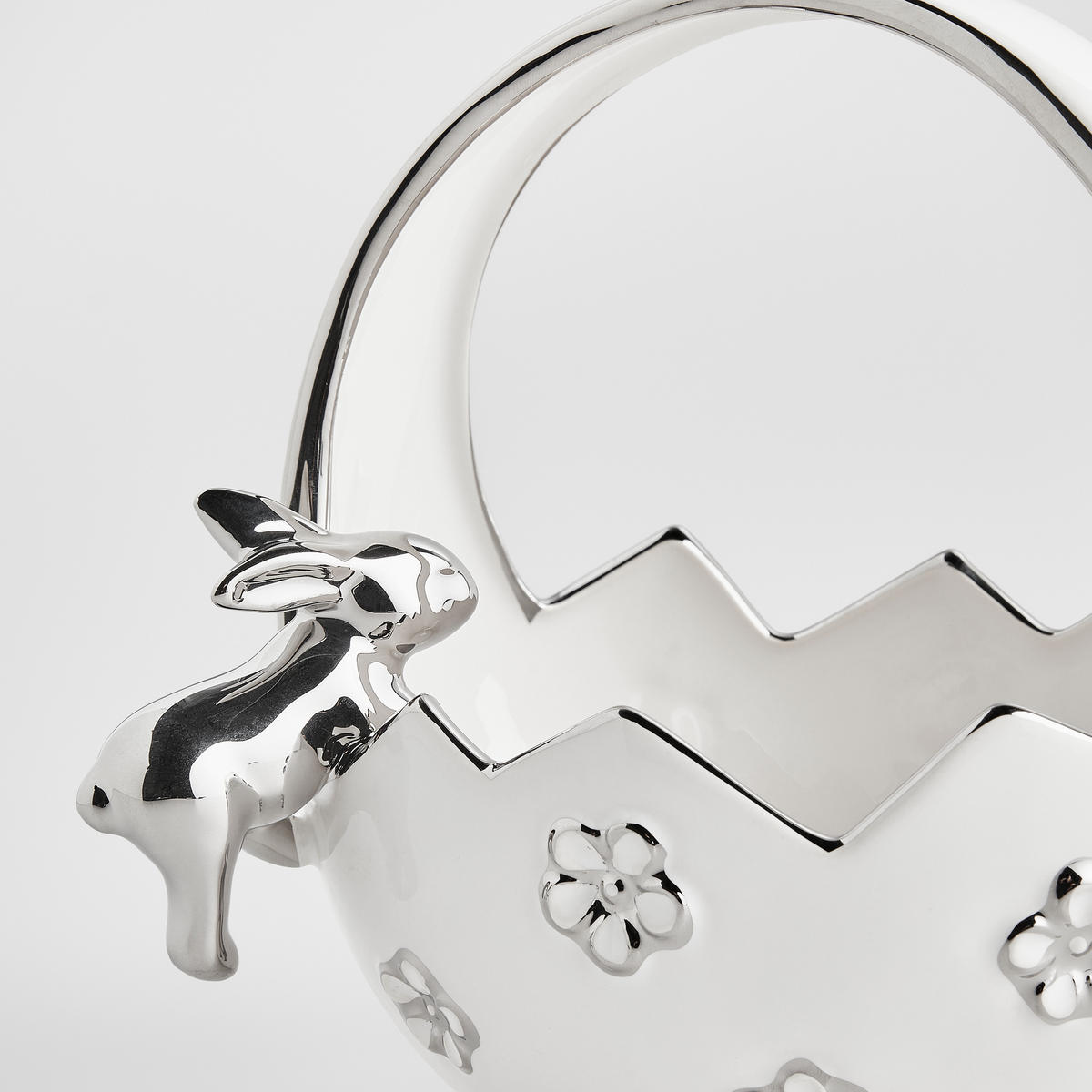 KORB Flosales bunny - Weiß, Stein (14.8/19.4/16cm) - home&you