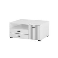 COUCHTISCH M17 Weiß Matt & Schwarz 90/43/70 cm - Weiß, Holzwerkstoff (70/90/43cm) - Livojo