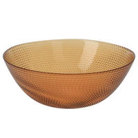 SCHALE Amber Amber 23.5/23.5/9 cm Glas - Bernsteinfarben, Glas (23.5cm) - Mondex
