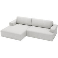ECKSOFA L-Form 270 cm Boston mit Bettkasten, Schlaffunktion, Links, Creme - Creme, Holz (165/270cm) - Emporius