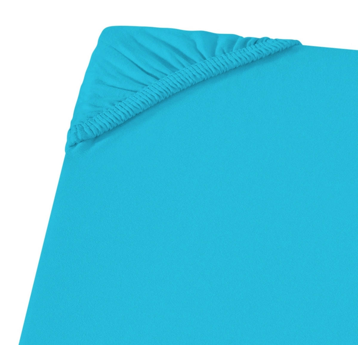 BABY-SPANNBETTLAKEN 60x120 - 70x140 cm Jersey Babybett Bettlaken aus 100% Baumwolle, Spannbetttuch Laken Uni Türkis - Türkis, Textil (70/140cm) - Carpe Sonno