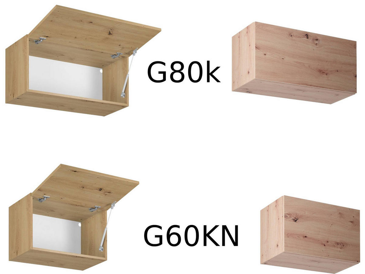 WINKELKÜCHE 360cm x 260cm- Langen KL11-M360 - in Artisan Eiche - Eiche Artisan, Holz (620/212/58cm)