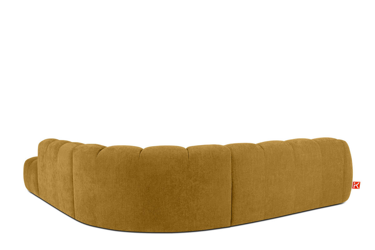ECKSOFA RECHTS FLAVA, Honigfarben - Honig, Holz/Holzwerkstoff (310/314cm) - KONSIMO®