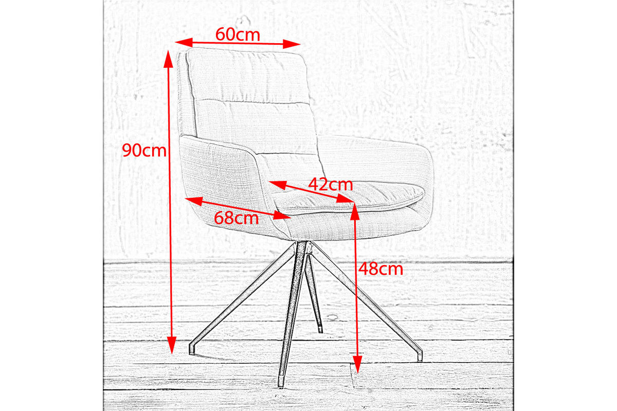 DREHSTUHL VINCE Hellgrau Webstoff - Hellgrau, Textil (58/90/52cm) - KAWOLA