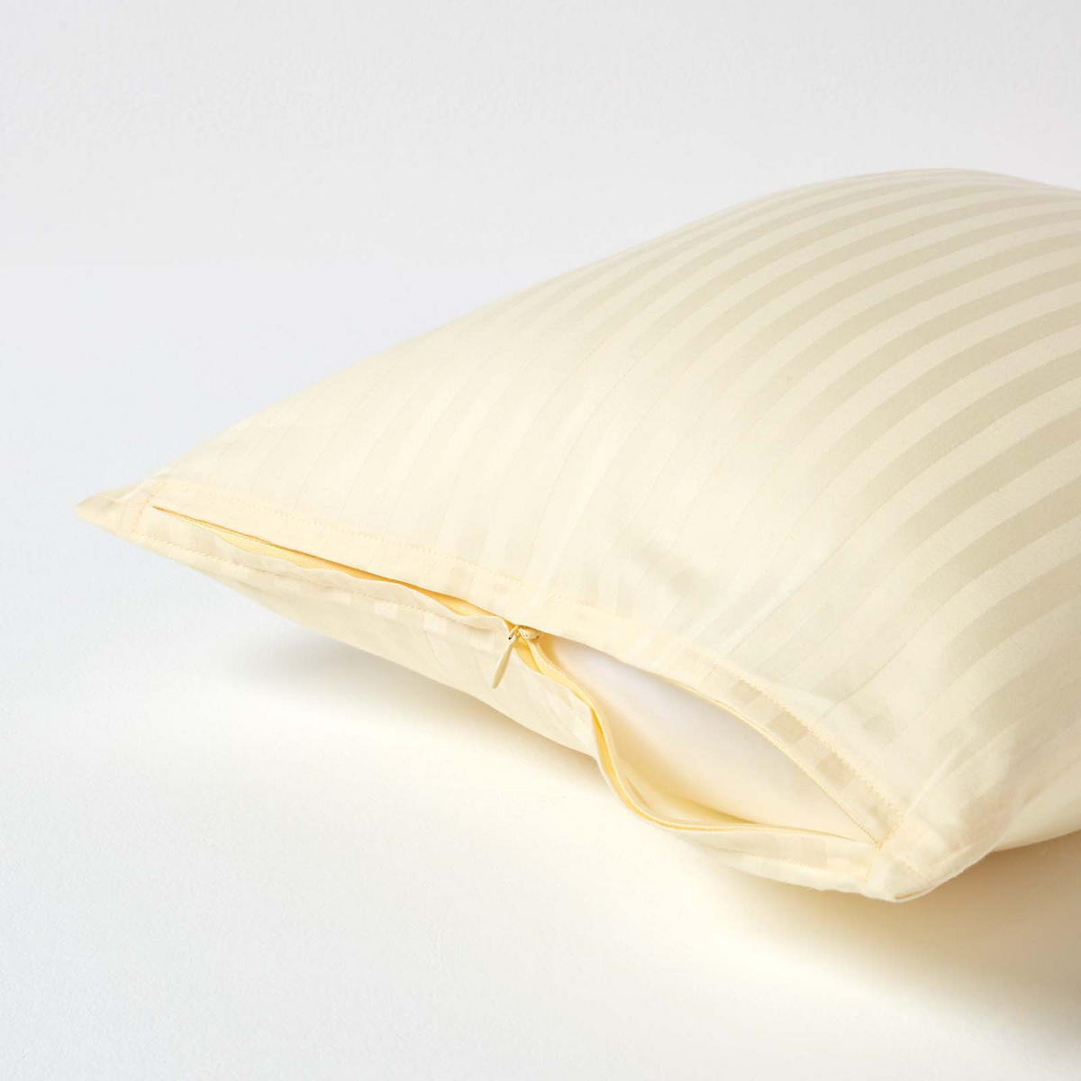 KISSENBEZUG Damast, Ägyptische Baumwolle, Fadendichte 330 - Creme, Textil (40/40cm) - Homescapes