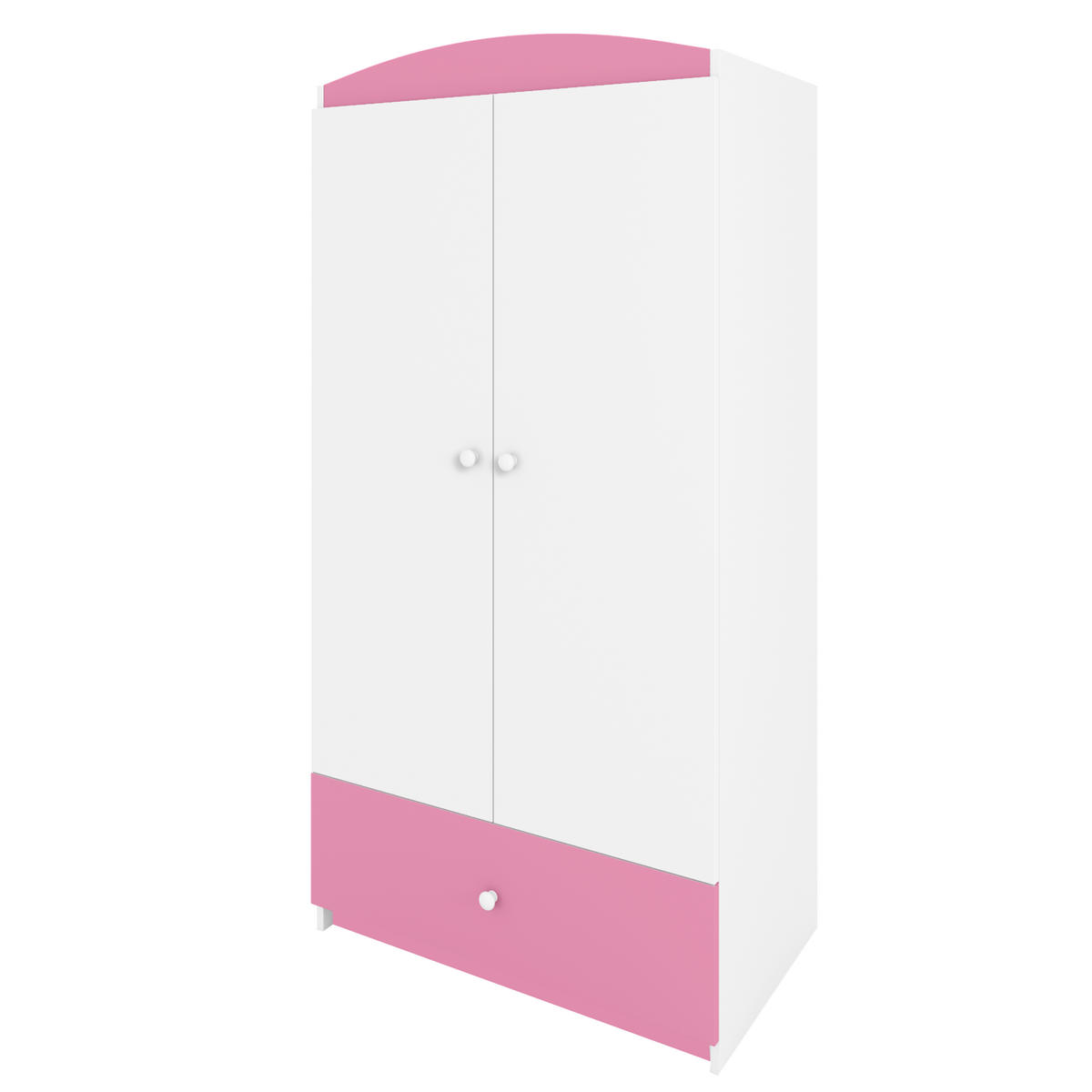KINDERKLEIDERSCHRANK Basic - Hellrosa, Holzwerkstoff (90/175/52cm) - RAUMHIRSCH FURNITURE