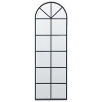 WANDSPIEGEL schwarz Fensteroptik 40/120 cm Brouage - Schwarz, Metall (40/120/3cm) - Beliani