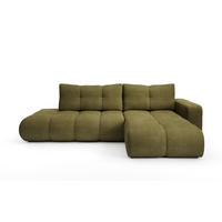 ECKSOFA DUCA R-S Grün Chenille mit Schlaffunktion - Grün, Holz (266.5/266.5cm) - MASSENO