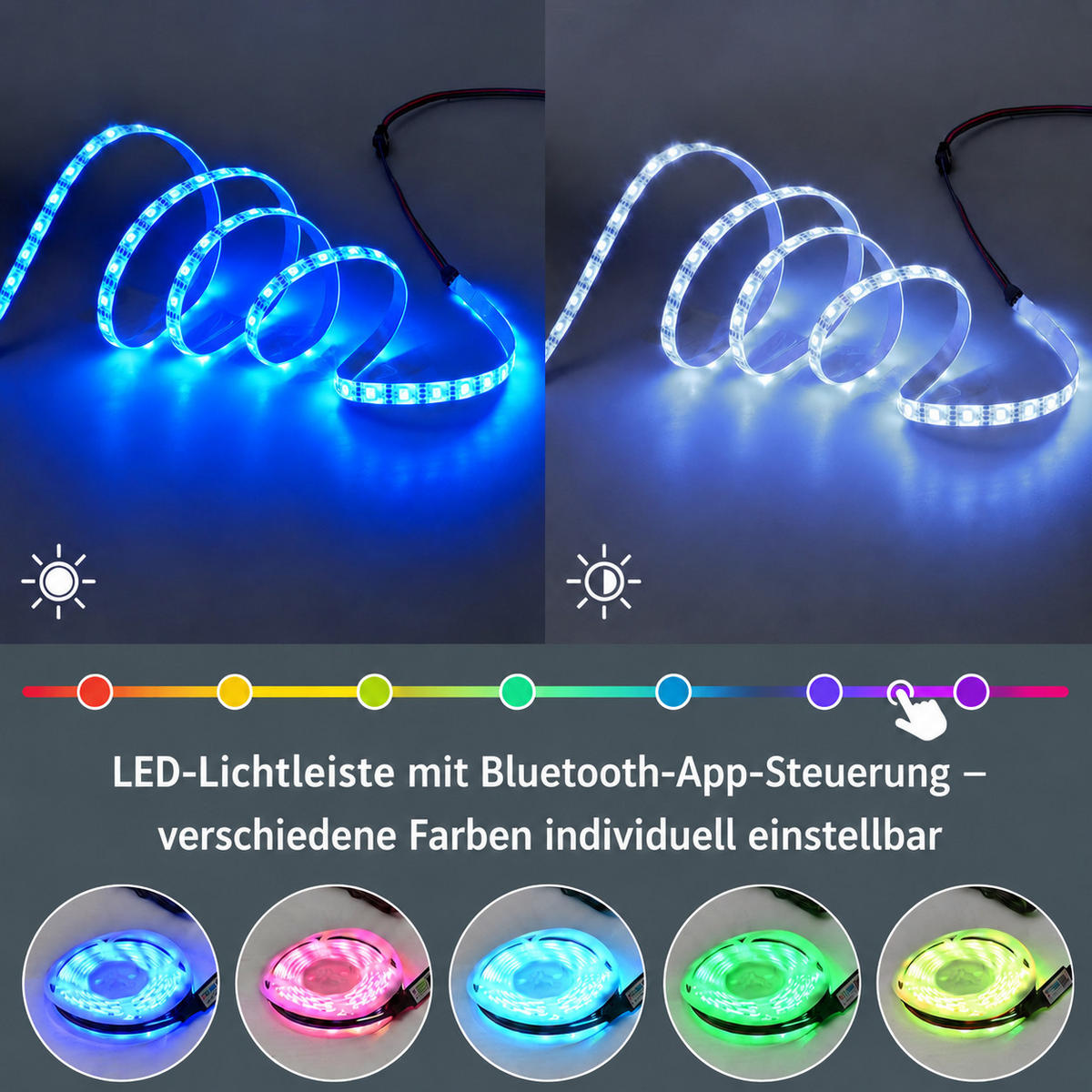 POLSTERBETT 90/200 cm in Grau Leinenstoff mit Stauraum, LED und USB - Grau, Holzwerkstoff/Textil (90/200cm) - CHICFURN