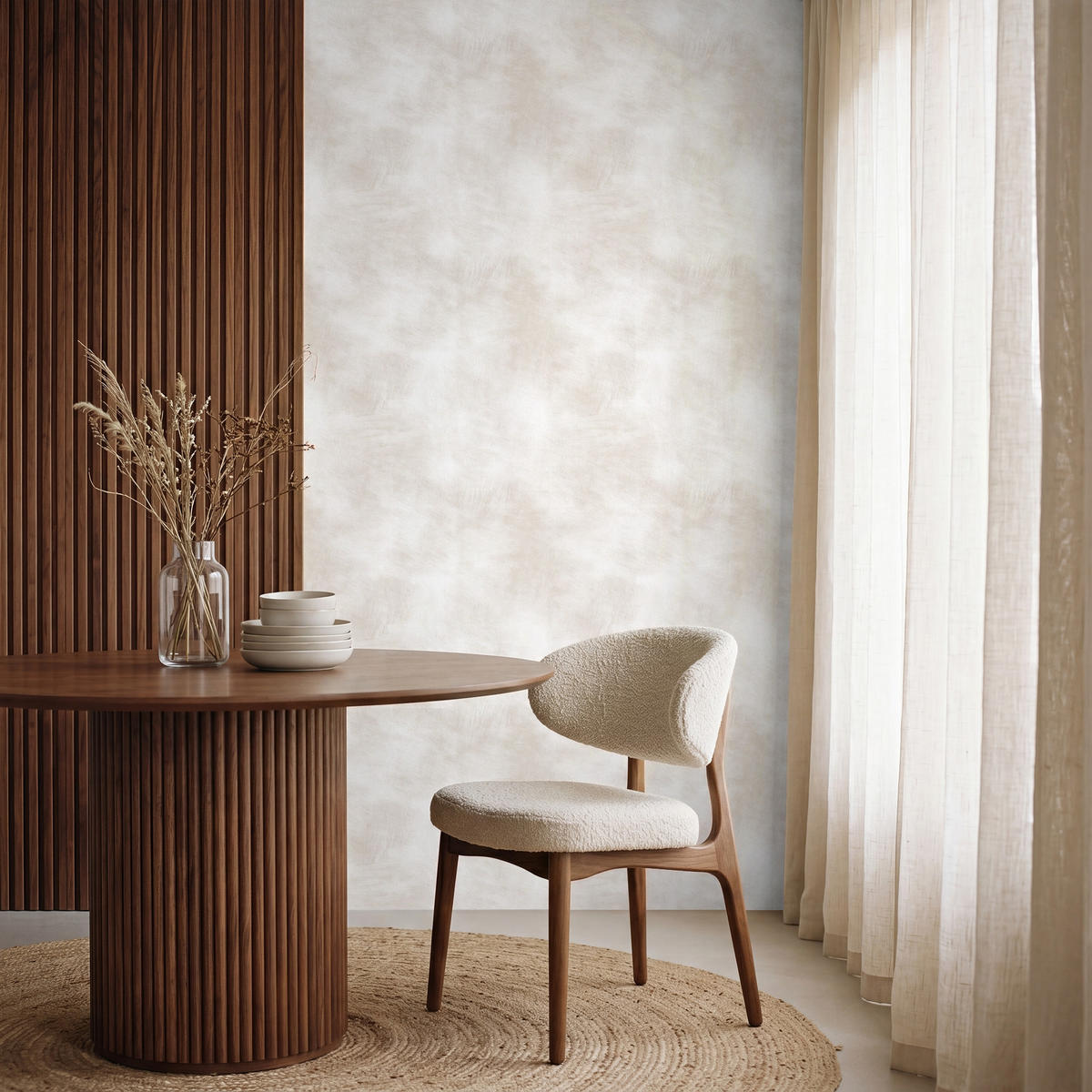 TAPETE - Dezent - Textur - Beige - 160x260 cm - Creme, Papier (160/260cm) - OnlyWow