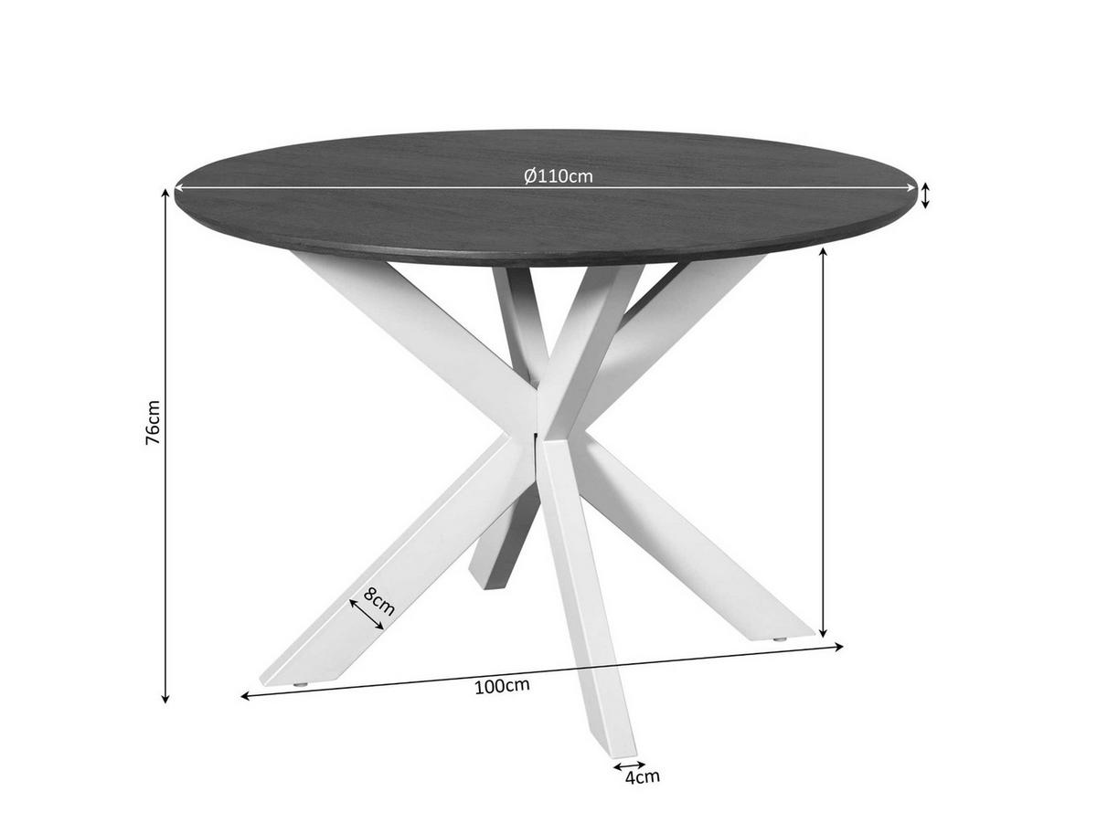 ESSTISCH Dimora Durchmesser 110 cm Schwarz - Schwarz, Holz (110/110/76cm) - Villa Möbel