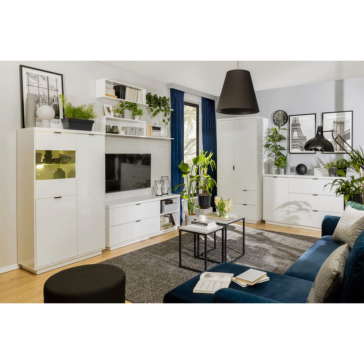 TV-MÖBEL Sven Weiß - Weiß, Holzwerkstoff (156/61/43cm) - Petits-meubles