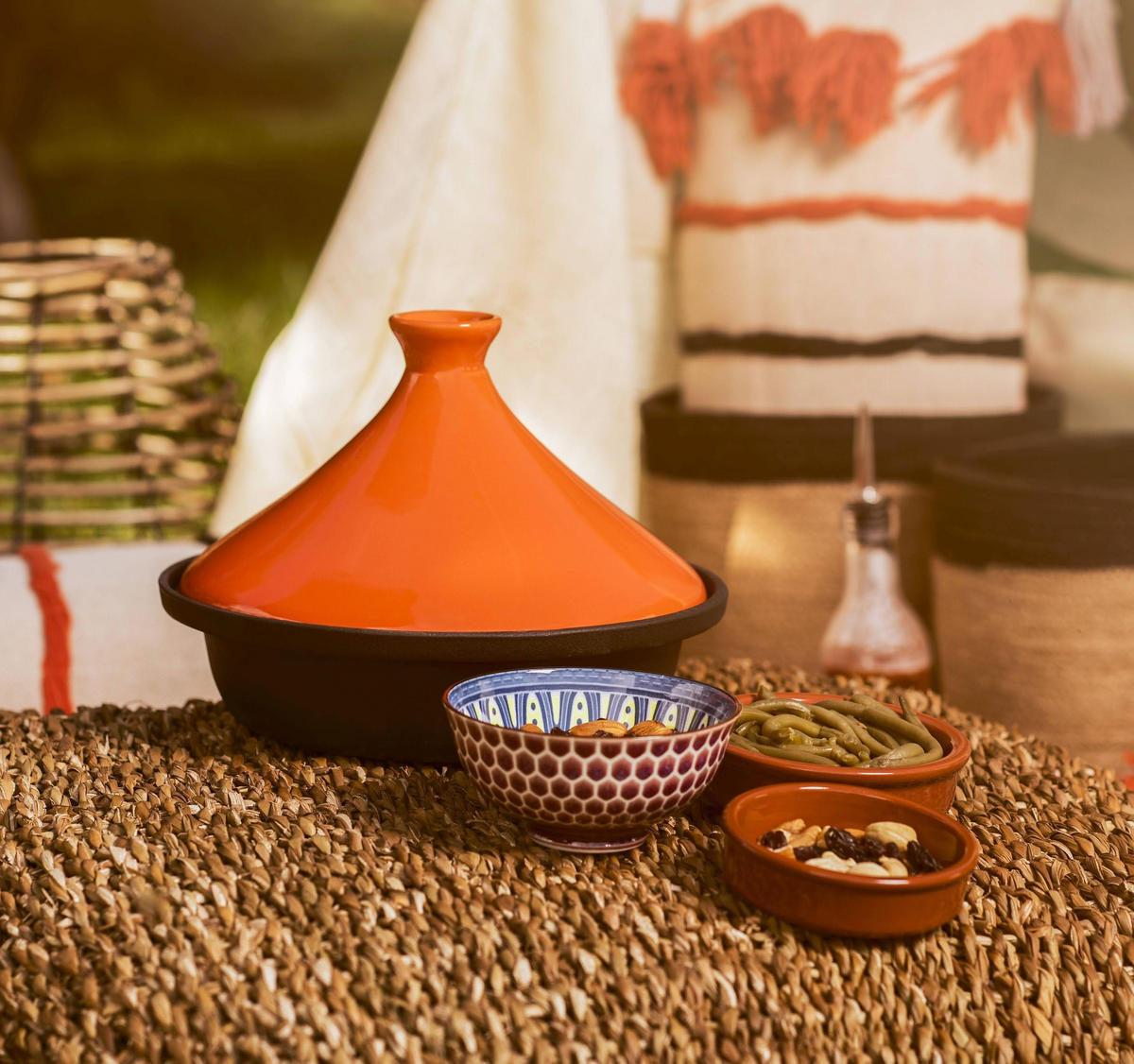 TAJINE Cosy & Trendy Induktion – Schwarz/Orange – ø 25 cm - Orange, Keramik (25cm) - Cosy & Trendy