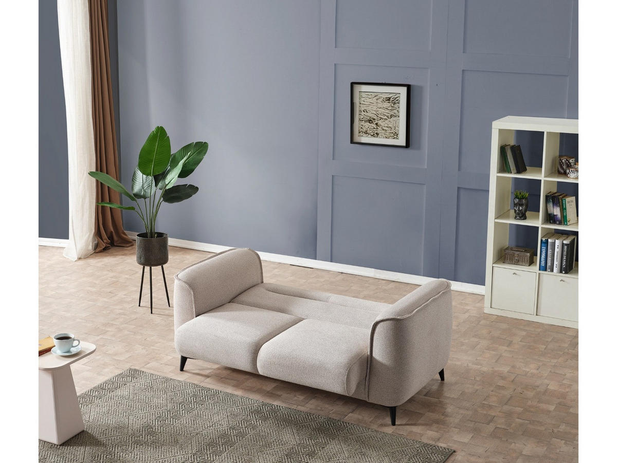 SITZGARNITUR Acapulco, Beige Stellvariante 2+1+1 - Beige, Holzwerkstoff/Kunststoff (174/87/98cm)