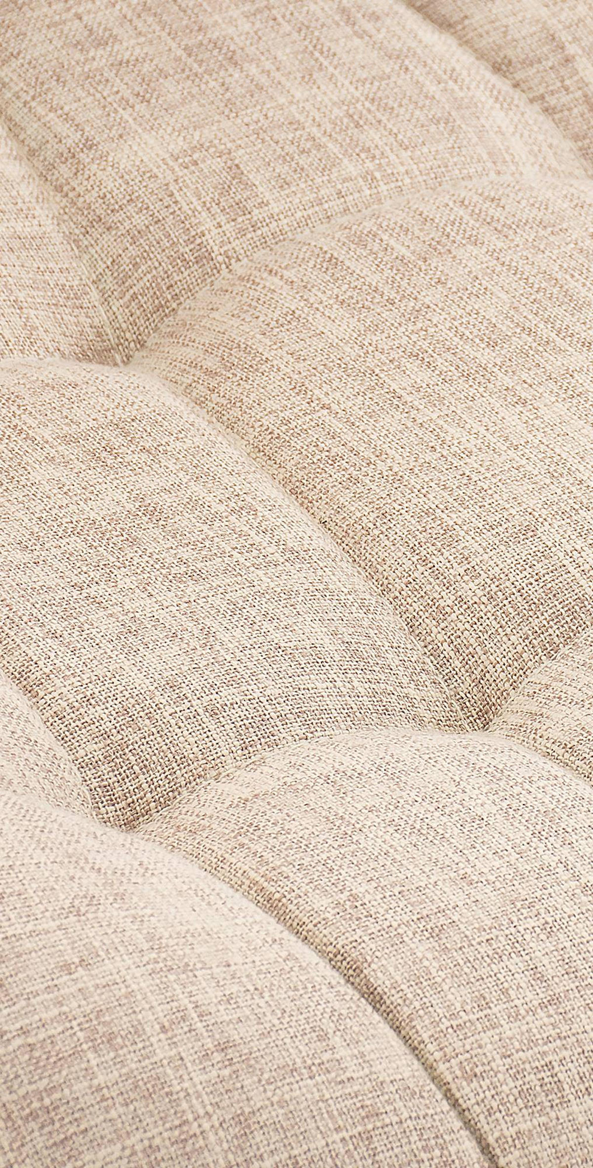 STUHL 2er Set Stoff creme - Eukalyptusholzfarben/Creme, Holz/Textil (50/88/63cm) - CLP