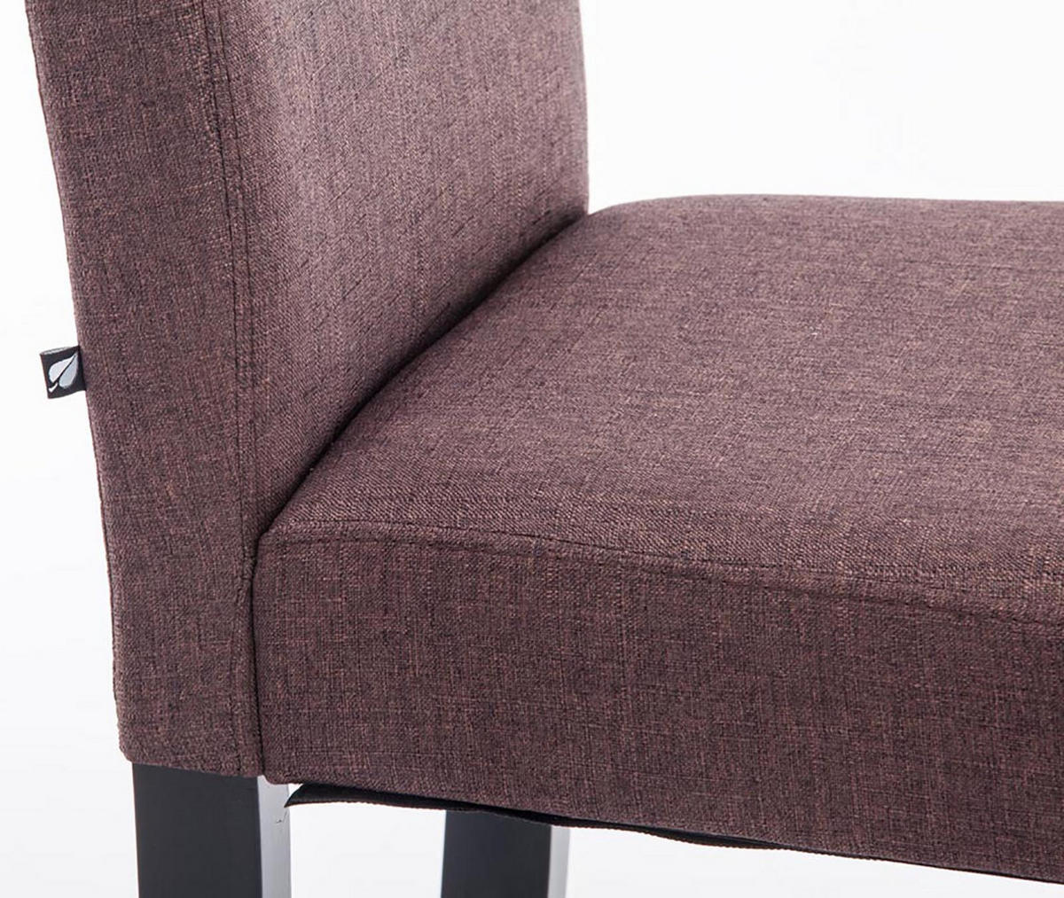 ESSZIMMERSTUHL Ines Stoff, Gestell Holz Schwarz Braun - Schwarz/Braun, Holz/Textil (41/91/47cm) - TPFLiving