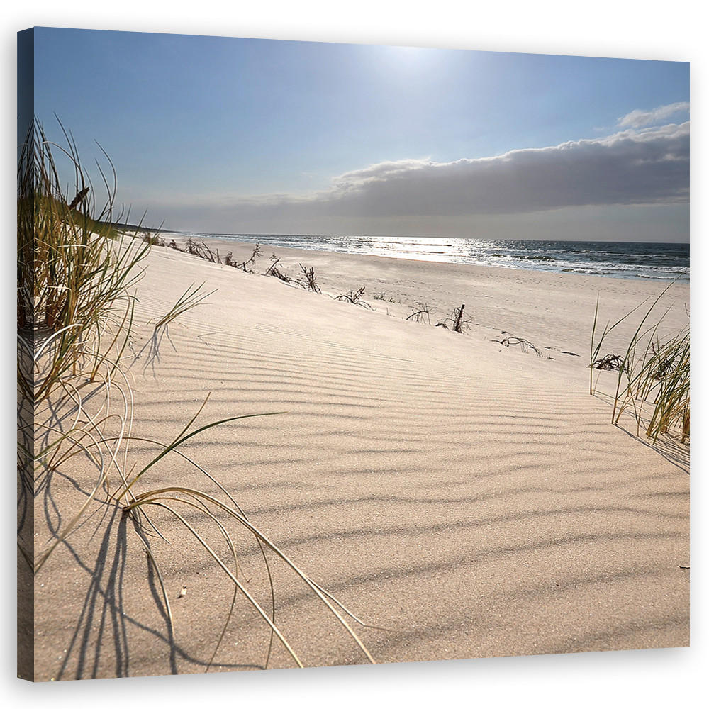 WANDBILD dünen am strand - Beige, Textil (50/50cm) - Feeby