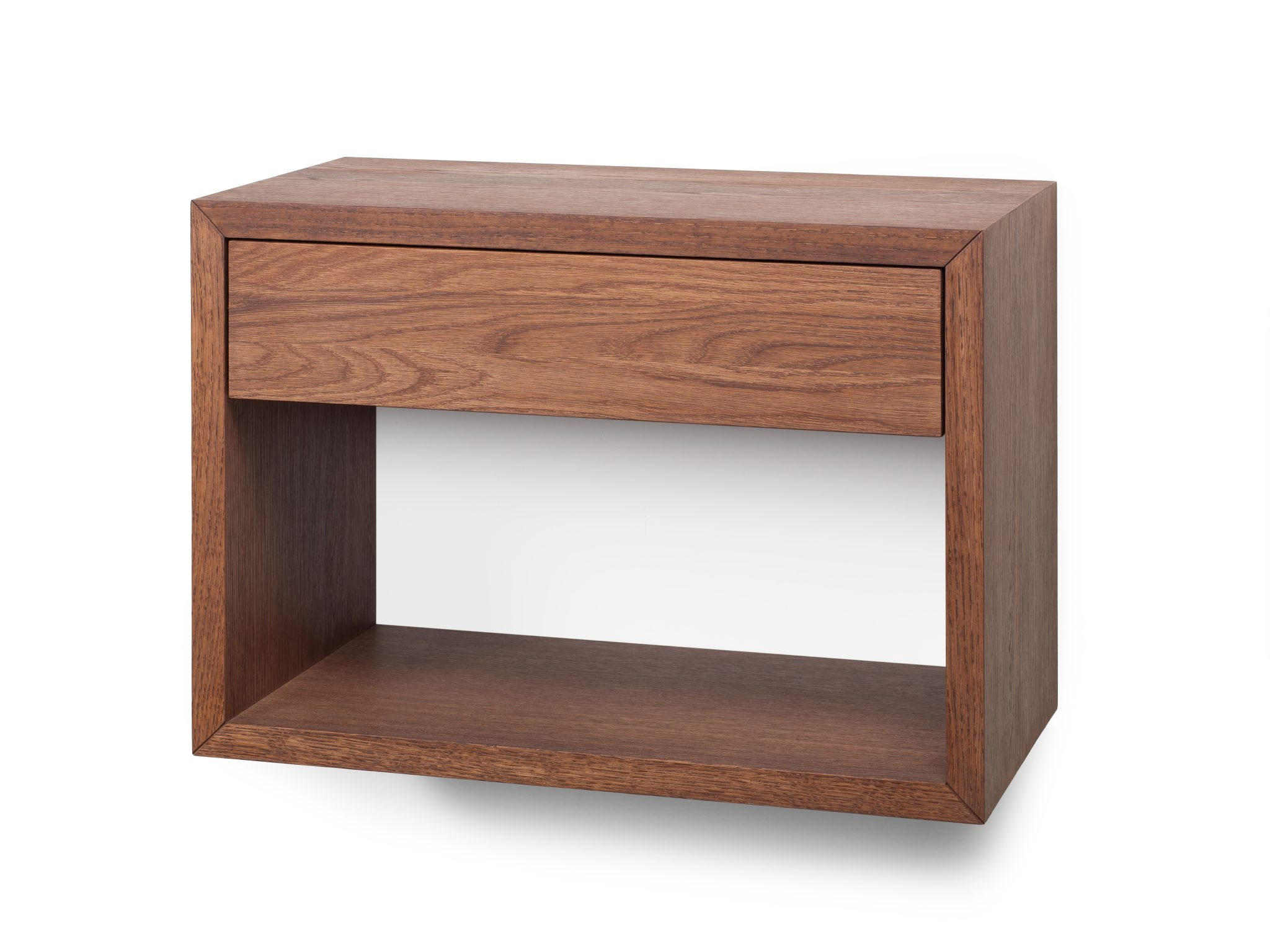 NACHTTISCH Hugo 55 aus Eichenholz und Walnuss-Oberfläche - Braun, Holz (55/39/30cm) - WOODEK