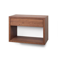 NACHTTISCH Hugo 55 aus Eichenholz und Walnuss-Oberfläche - Braun, Holz (55/39/30cm) - WOODEK