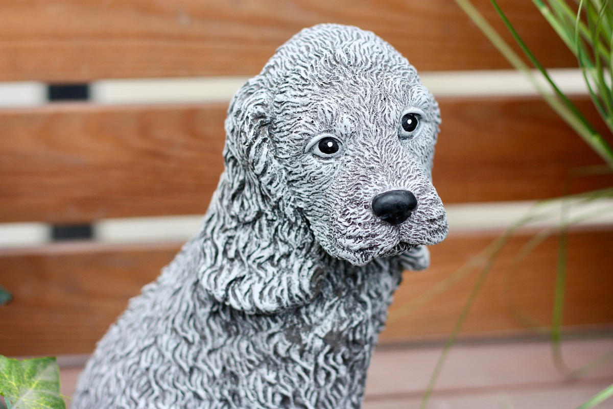 STEINFIGUR Cocker Spaniel, Steinguss frostfest - Grau, Stein (18/24/15cm) - stoneandstyle