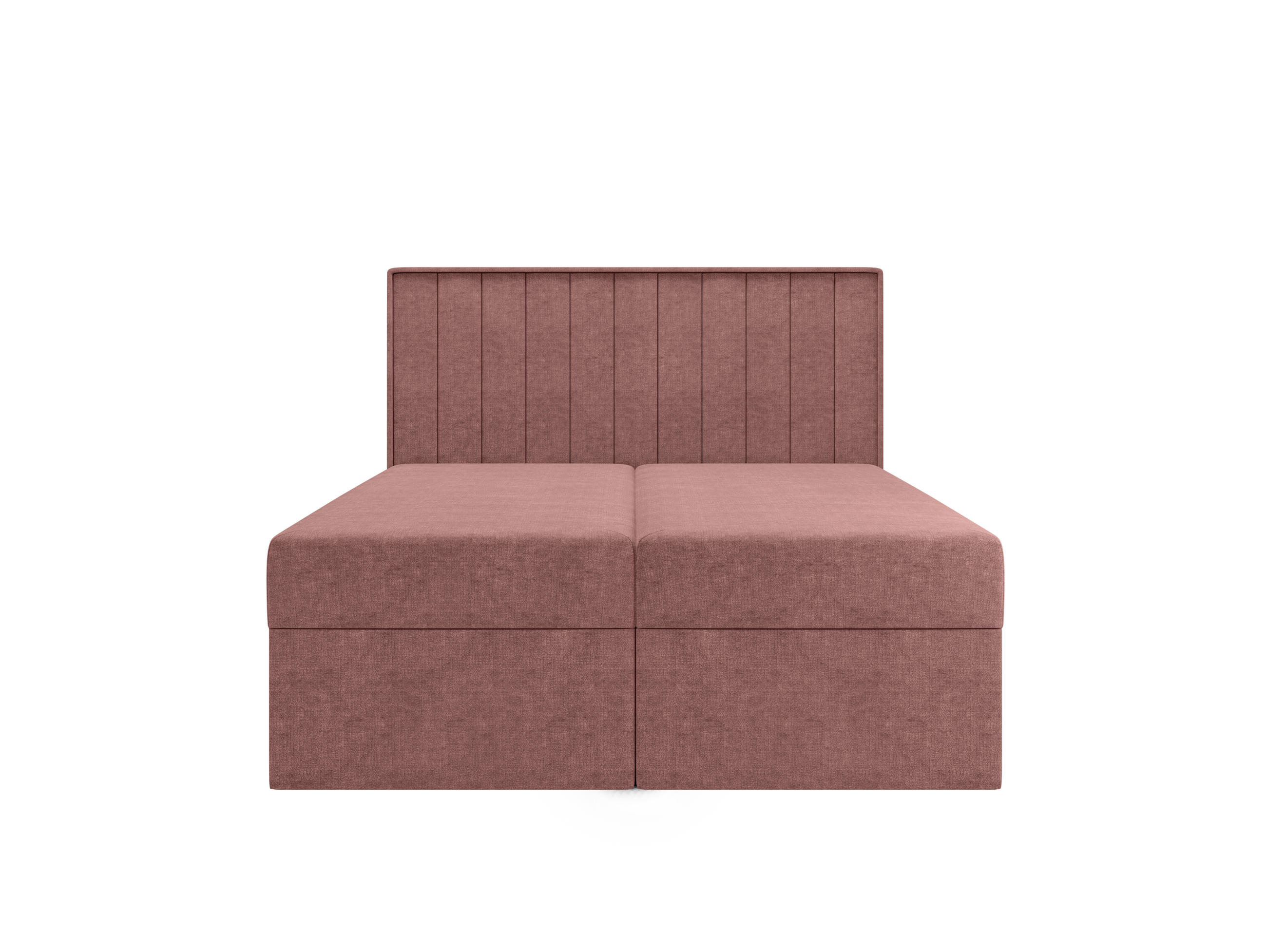 BOXBETT - Taschenmatratze + Topper 180x200 rosa Chenille - Rosa, Holz/Holzwerkstoff (180/200cm) - SIMKAM Furniture