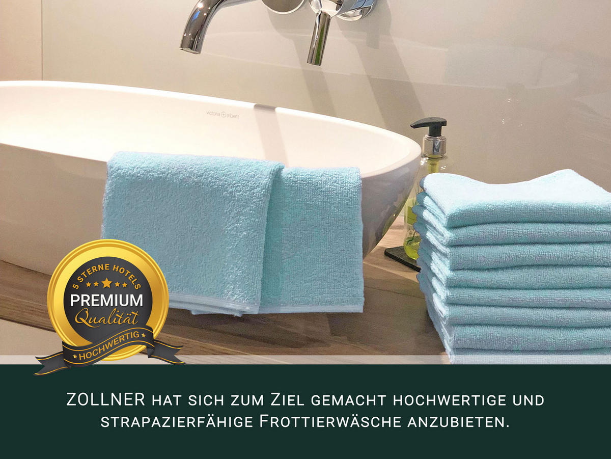 SEIFTÜCHER, 10er-Set, 30x30 cm, 100% Baumwolle, Blau - Hellblau, Textil (30/30cm) - Zollner