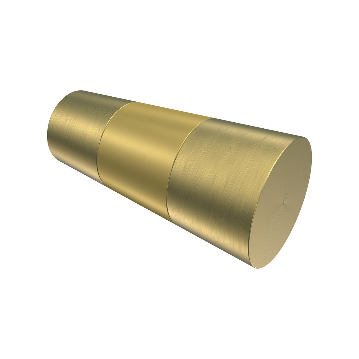 ENDSTÜCKE FÜR GARDINENSTANGEN 20 mm Ø, Tanara Messing-Optik/Satin-Gold, Packung 2 Stück - Messingfarben/Goldfarben, Metall (6.5/3.2/3.2cm) - INTERDECO