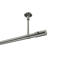 GARDINENSTANGE Sonette Zoena 100 cm, 1-läufig, 20 mm Ø Edelstahl-Optik - Edelstahlfarben, Metall (100cm) - INTERDECO