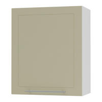KÜCHENHÄNGESCHRANK Kvantum W2/60 Vanille Matt / Weiß Matt 60 / 32,5 / 72cm - Creme/Weiß, Holz/Holzwerkstoff (60/72/32.5cm) - Feldmann-Wohnen