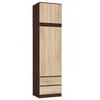 KLEIDERSCHRANK Dunkelbraun, Eiche Sonoma 234/60/51 - Dunkelbraun/Sonoma Eiche, Holzwerkstoff (60/234/51cm) - RAUMHIRSCH FURNITURE