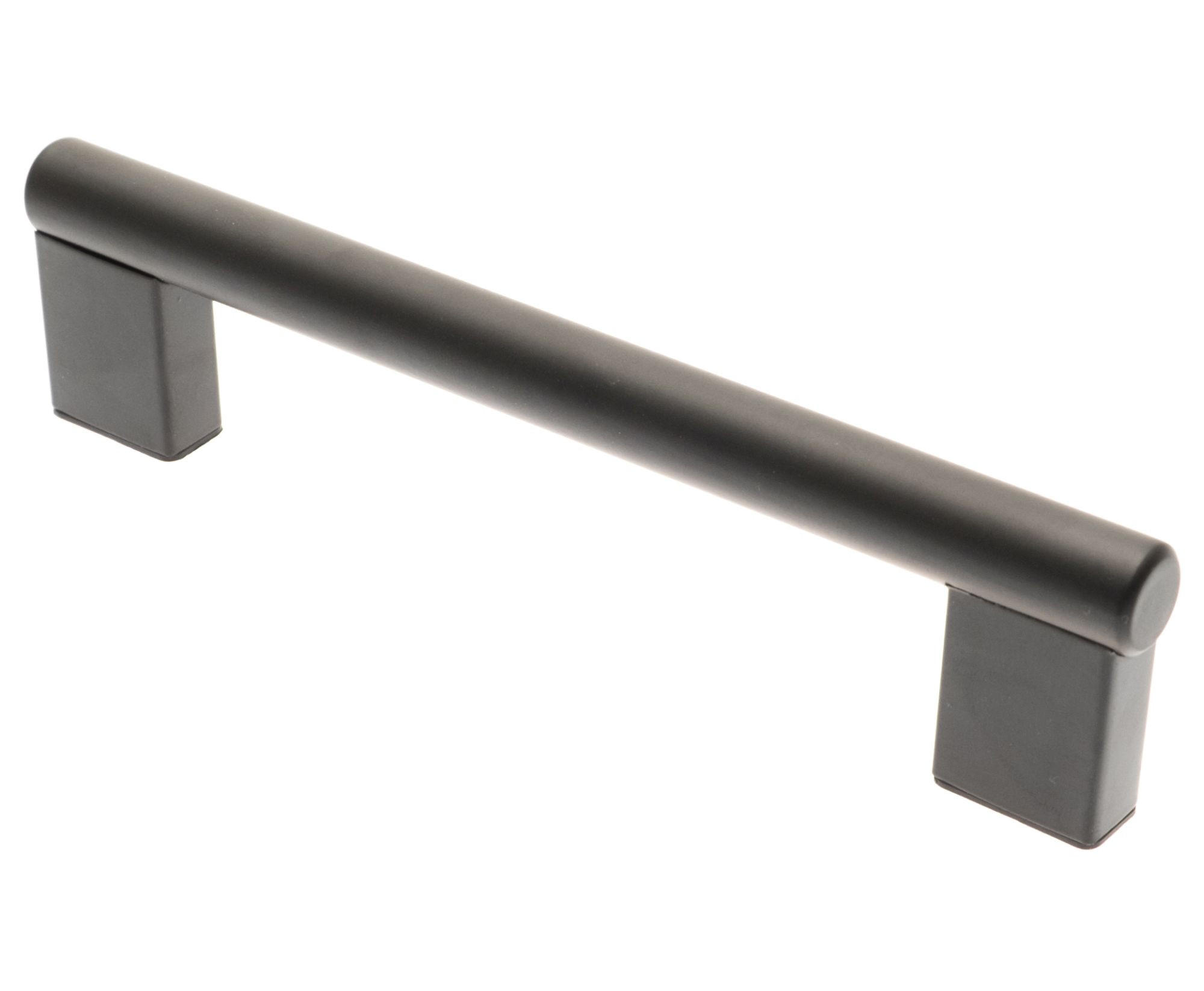 MÖBELGRIFF BA 128mm, Küchengriff schwarz matt, Griffstange Ø 12mm - Schwarz, Metall (1.2/3.5/15cm)