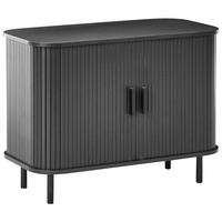 SCHRANK Schwarz Bradley - Schwarz, Holzwerkstoff (80/60/40cm) - Beliani