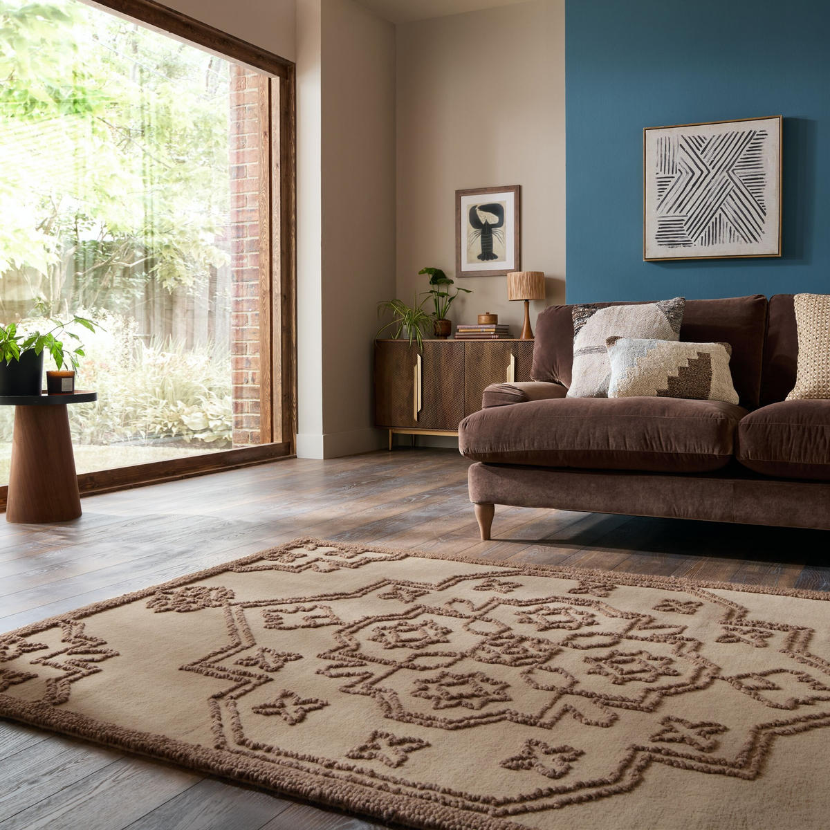 WOLLTEPPICH TINGIR, abstrakt, Natur, 140 x 200 cm - Beige, Textil (140/200cm) - KADIMA DESIGN