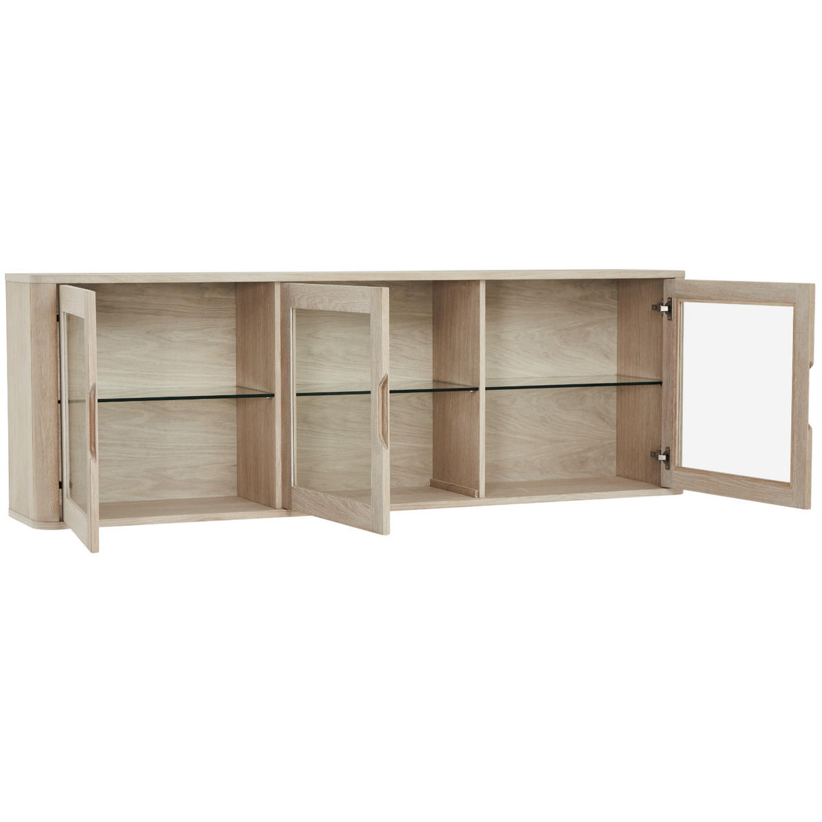 VITRINE Eiche massiv - Eichefarben, Holz (180/60/34cm) - Furnhouse