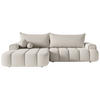 ECKSOFA Dandelino Creme mit Bouclé-Bezug, links - Creme/Schwarz, Kunststoff/Textil (275/168cm) - Selsey