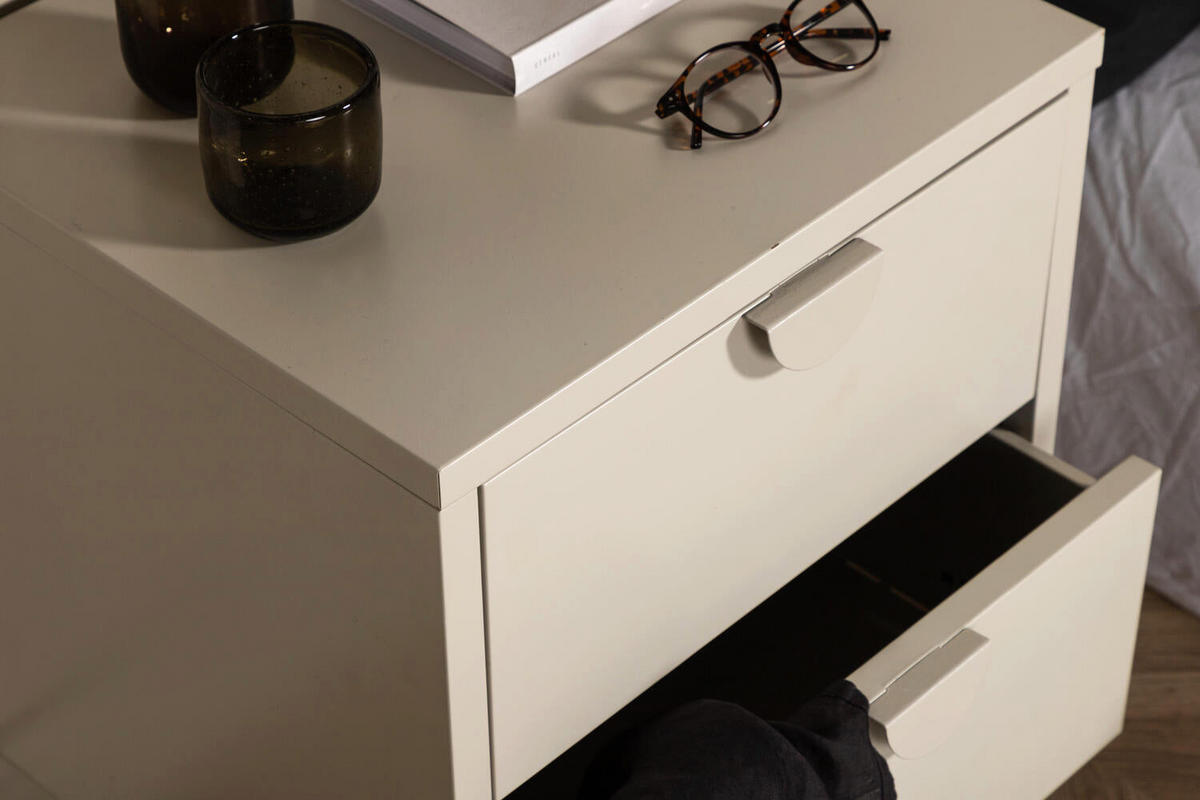 NACHTSCHRANK Hellgrau - Hellgrau, Holzwerkstoff (45/59/40cm) - ebuy24
