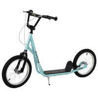 TRETROLLER Scooter Cityroller Kinder Luftreifen Roller verstellbar Alu Hellblau - Blau, Metall (139/58/96cm) - HOMCOM