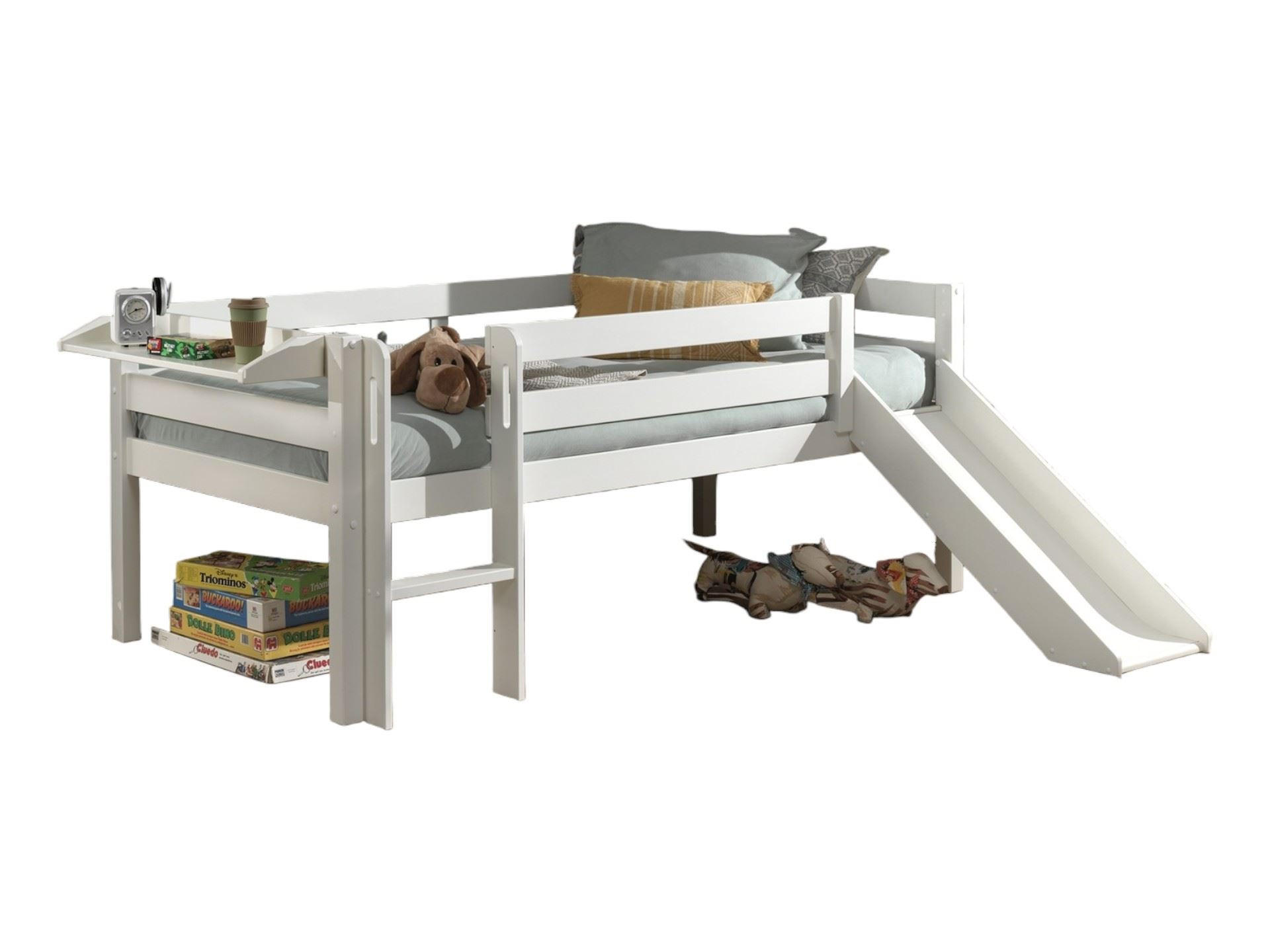 KOJENBETT mit Rutsche Karolina 208x83x175 aus Massivholz in Weiß - Weiß, Holz (90/200cm) - 58aufmkessel